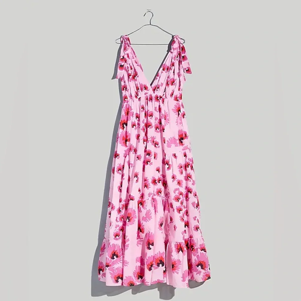 Banjanan Cosmos Maxi Dress, Floral Mix Cotton Voile New w/Tag